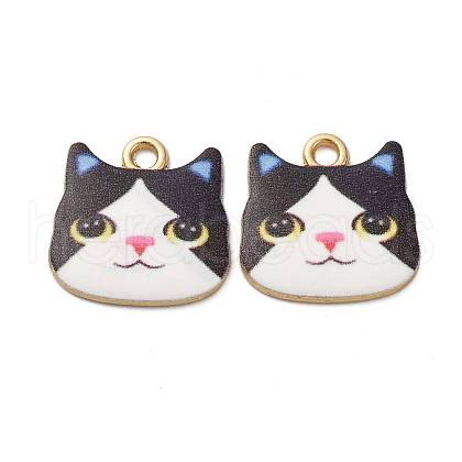 Alloy Enamel Pendants ENAM-V002-04G-03-1