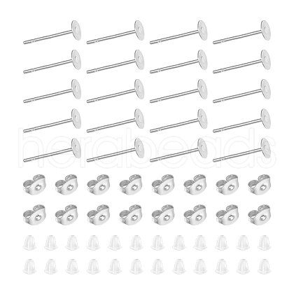 Unicraftale 300Pcs 304 Stainless Steel Stud Earring Findings STAS-UN0052-50-1