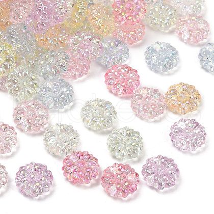 UV Plating Transparent Acrylic Beads MACR-L007-17-1