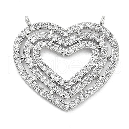 Brass Micro Pave Cubic Zirconia Pendants KK-P280-01P-1