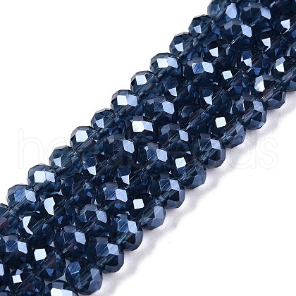 Electroplate Glass Beads Strands EGLA-A044-T6mm-A12-1