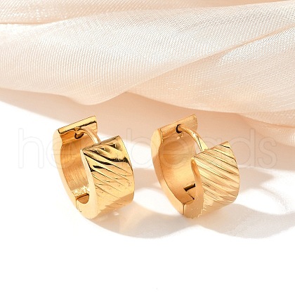 304 Stainless Steel Polishing Effect Hoop Earrings EJEW-M001-30G-1