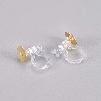 304 Stainless Steel and Plastic Clip-on Earring Findings STAS-G225-29G-1