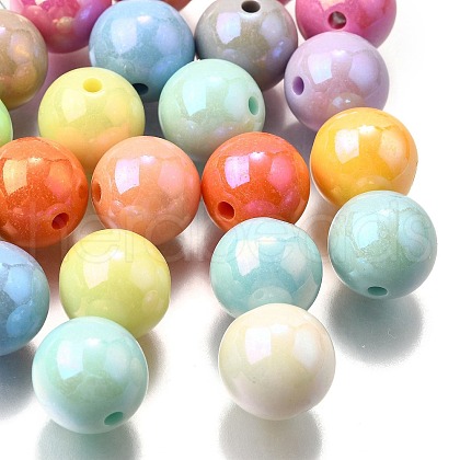 Opaque Acrylic Beads OACR-S071-02A-1