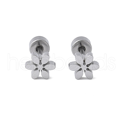 304 Stainless Steel Stud Earrings for Women EJEW-E603-05F-P-1