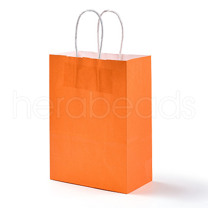 Pure Color Kraft Paper Bags AJEW-G020-B-08-1