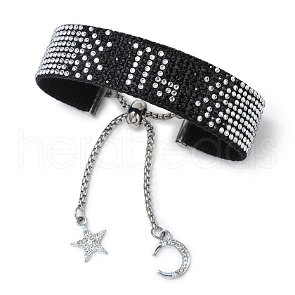 Constellation Adjustable Polyester &  Stainless Steel Bracelets PW-WG542AF-09-1