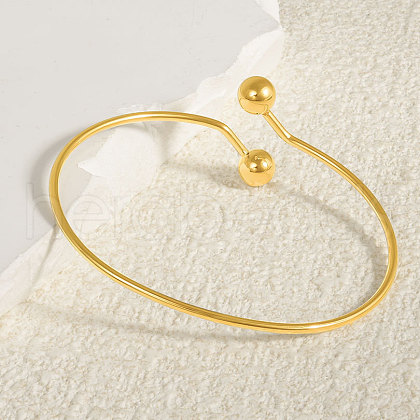 European Style 304 Stainless Steel Cuff Bangles LI7409-2-1