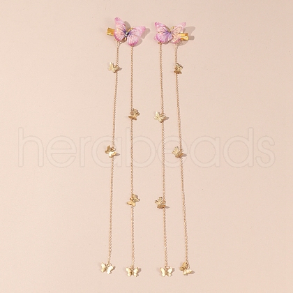 Metal Rhinestone Butterfly Alligator Hair Clips PW-WGFDDFD-01-1