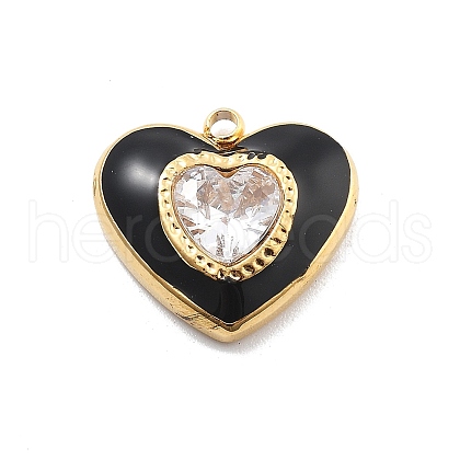304 Stainless Steel Enamel Pendants RESI-R155-019G-1