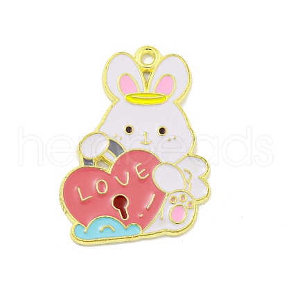Valentine's Day Alloy Enamel Pendants ENAM-Z015-03G-05-1