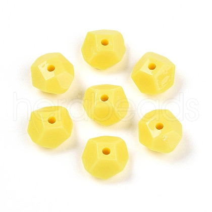 Opaque Acrylic Beads SACR-T017-38C-1