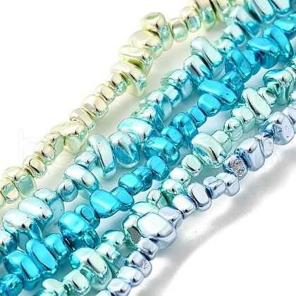 Baking Paint Electroplated Synthetic Non-magnetic Hematite Beads Strands G-H072-D01-01-1