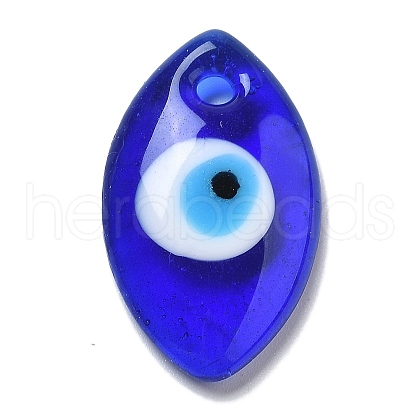 Handmade Evil Eye Lampwork Pendants LAMP-F035-10B-1
