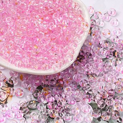 Baking Paint Transparent Colours Glass Round Beads SEED-L011-13A-05-1