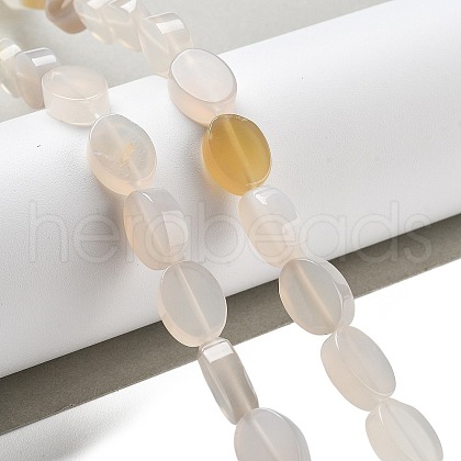 Natural White Agate Beads Strands G-P559-B11-01-1