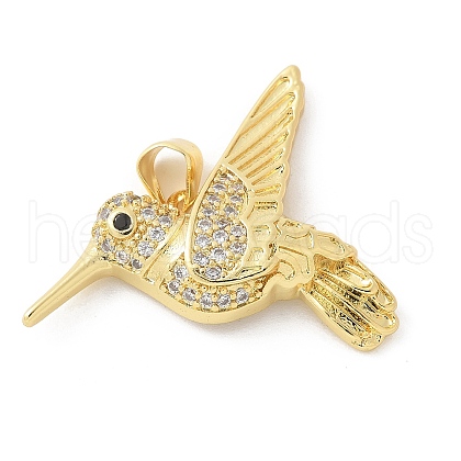 Brass Micro Pave Cubic Zirconia Pendants KK-P294-32G-01-1