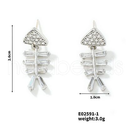 Baroque Style Fishbone Earrings Exquisite 3D Colorful Fashion Jewelry PU1272-2-1