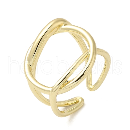 Brass Open Cuff Rings RJEW-Q778-47G-1