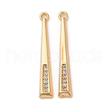 Brass Micro Pave Cubic Zirconia Pendants KK-Z112-14G-1