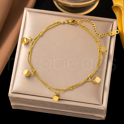 Stainless Steel Alloy Charm Anklets WG33B59-33-1