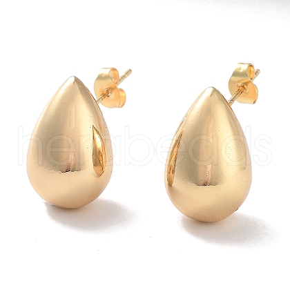 Brass Stud Earrings for Women EJEW-M239-08G-1