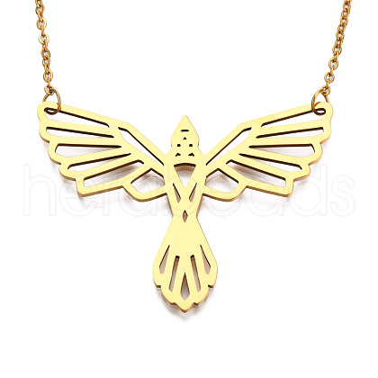 201 Stainless Steel Pendant Necklaces NJEW-T009-JN056-2-40-1