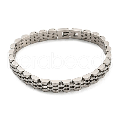 304 Stainless Steel Thick Link Chain Bracelet BJEW-G649-09B-A-1