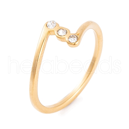 304 Stainless Steel Finger Ring foe Women RJEW-C086-17-G-1
