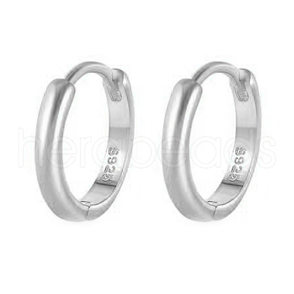 Simple 925 Sterling Silver Circle Hoop Earrings DG6387-10-1