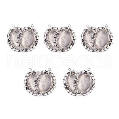 Oval Clear Glass Cabochon Cover DIY-PH0018-96AS-1