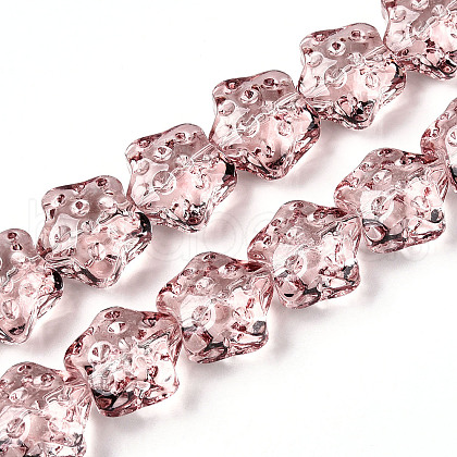 Transparency Glass Beads Strands GLAA-T023-12G-1