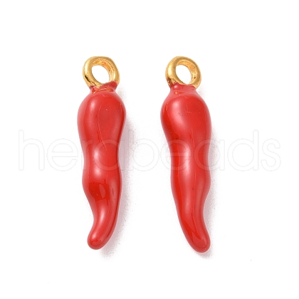 Brass Enamel Pendants PALLOY-H003-1G-1