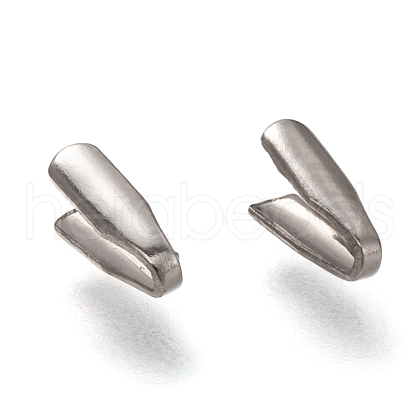 Tarnish Resistant 304 Stainless Steel Folding Crimp Ends X-STAS-G122-09P-A04-1