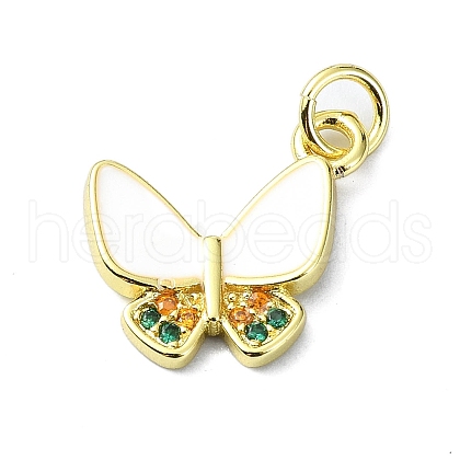 Brass Micro Pave Colorful Cubic Zirconia Pendants KK-H475-01G-1