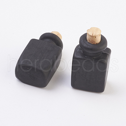 Handmade Lampwork Perfume Bottle Pendants LAMP-P044-O08-1