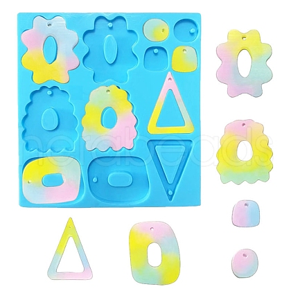 Irregular Mixed Shapes DIY Earring Silicone Molds DIY-Q034-03-1