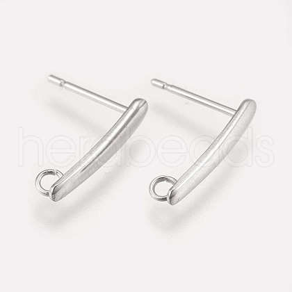 Non-Tarnish 304 Stainless Steel Stud Earring Findings X-STAS-K182-23P-1
