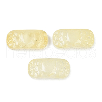 Spray Painted Transparent Glass Connector Charms X1-GLAA-H035-06E-1