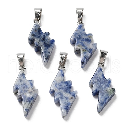 Natural Blue Spot Jasper Pendants G-C057-01P-03-1
