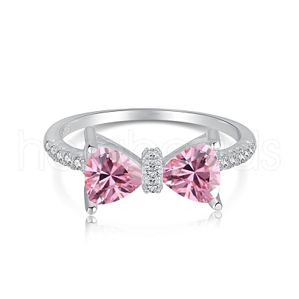 Rhodium Plated 925 Sterling Silver Finger Rings RJEW-A019-06B-02P-1