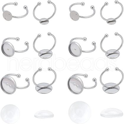 Unicraftale DIY Stainless Steel Finger Ring Making Kits DIY-UN0002-29P-1