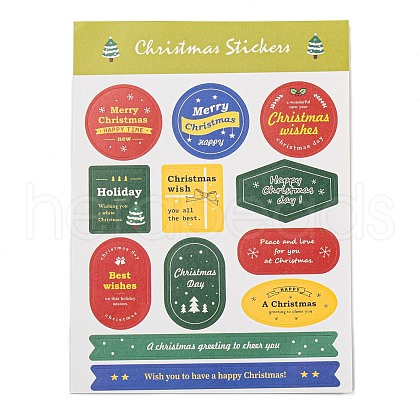 Christmas Theme Paper Sticker AJEW-Q151-02B-1