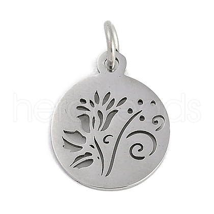 304 Stainless Steel Charms STAS-R135-06P-1