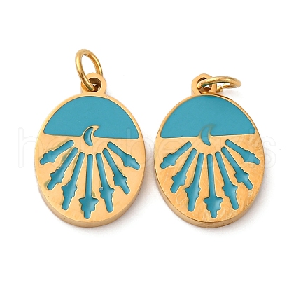304 Stainless Steel Enamel Charm STAS-U061-32G-03-1