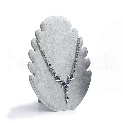 Fire Shaped Velvet Neckalce Display Stands PAAG-PW0008-004B-1