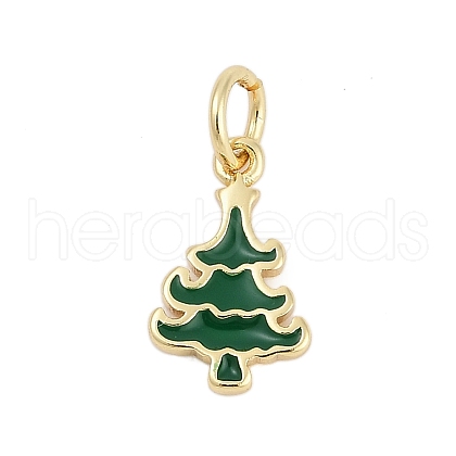 Brass Enamel Charms KK-G522-19G-1