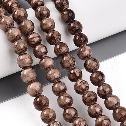 Natural Persian Jade Beads Strands G-A255-A02-01E-1