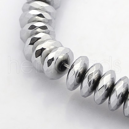 Electroplate Non-magnetic Synthetic Hematite Beads Strands X-G-J208H-01-1