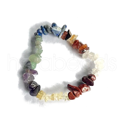 Natural & Synthetic Gemstone Stretch Bracelets PW-WG56138-11-1